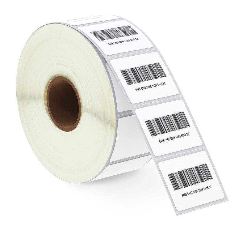 BETCKEY - 1.25" x 1" (32 mm x 25 mm) UPC Barcode & Address Labels Compatible with Zebra & More Label Printer,Premium Adhesive & Perforated [1 Rolls, 1380 Labels] - Image 1